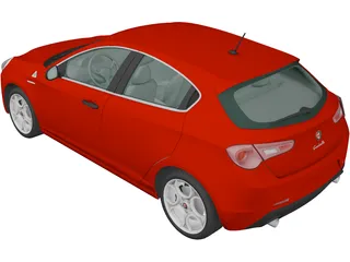 Alfa Romeo Giulietta Quadrifoglio Verde (2014) 3D Model