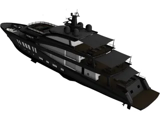 Amels 200 Yacht 3D Model