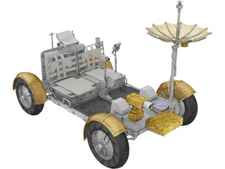 Apollo Lunar Rover Moon Car 3D Model