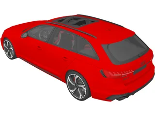 Audi RS4 Avant (2020) 3D Model