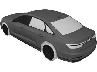 Audi A8 Long (2022) 3D Model