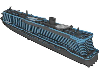 Costa Smeralda Cruise Ship 3D Model