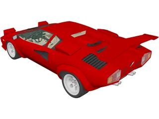 Lamborghini Countach 5000 QV (1985) 3D Model