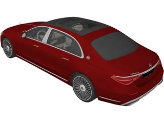 Mercedes-Maybach S-Class (2022) 3D Model