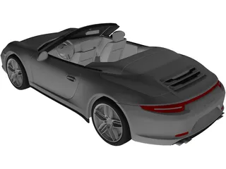 Porsche 911 Carrera 4S Cabrio (2013) 3D Model
