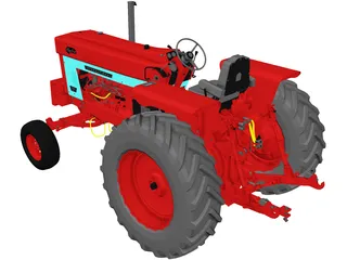 Case IH Farmall 1066 Hydro 3D Model