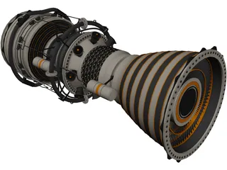 Jet Engine 3D Model