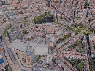 Brussels City, Belgium (2023) 3D Model