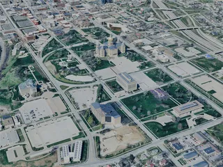 Des Moines City, IA, USA (2024) 3D Model