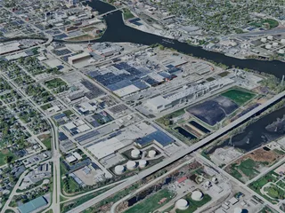 Green Bay City, WI, USA (2024) 3D Model