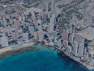 Benidorm City, Spain (2023) 3D Model