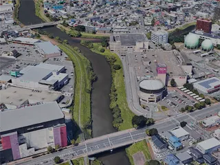 Akita City, Japan (2022) 3D Model