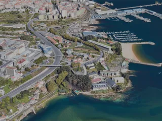 A Coruna City, Spain (2023) 3D Model