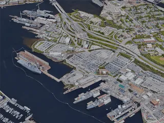 Norfolk City, VA, USA (2023) 3D Model