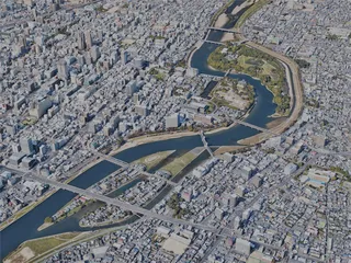 Okayama City, Japan (2023) 3D Model