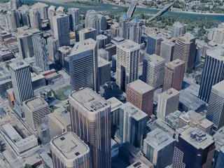 Calgary City, AB, Canada (2024) 3D Model