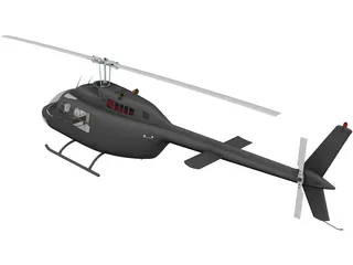 Bell 206B JetRanger III Citycopter 3D Model