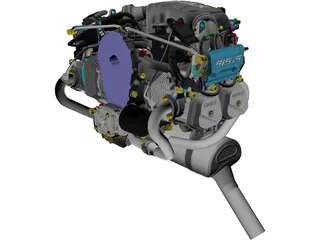 Rotax 915 iS Engine 3D Model