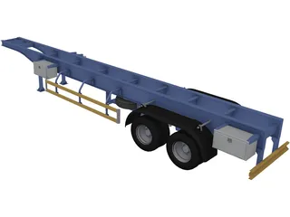 Semitrailer 40ft 3D Model