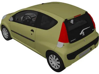 Peugeot 107 3D Model - 3DCADBrowser