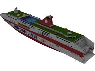 Cruise Ship Europe 3D Model