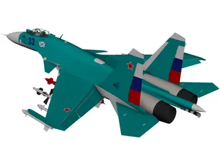 Sukhoi Su-33 Navy Flanker 3D Model