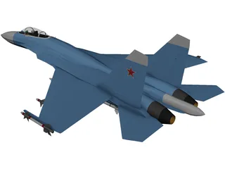 sukhoi su-27 flanker 3D Model in Fighter 3DExport
