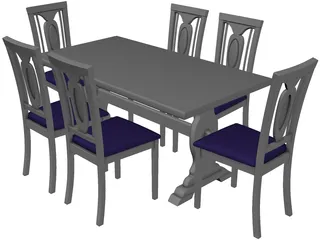 Table Chinese Style 3D Model