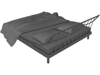 Double Bed Large 3D Model