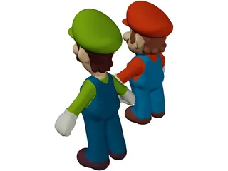 Mario and Luigi Brothers 3D Model