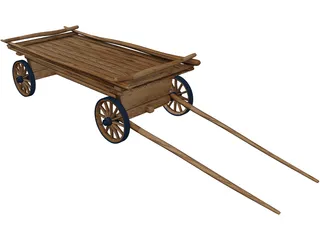 Horse Cart 3D Model