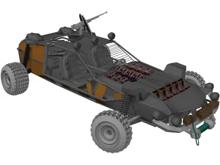 Postapocalyptic Buggy 3D Model