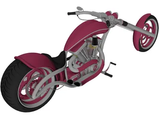 Custom Chopper 3D Model