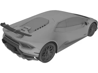 Lamborghini Huracan Performante (2017) 3D Model