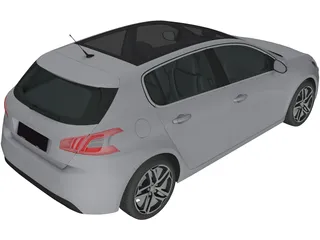 Peugeot 308 (2014) 3D Model