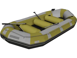 Rafting Boat 3D Model