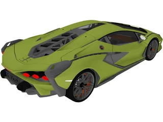 Lamborghini Sian (2020) 3D Model