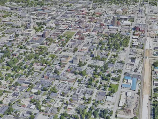 Springfield City, IL, USA (2022) 3D Model