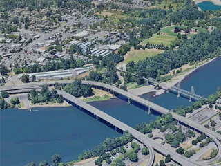 Salem City, OR, USA (2023) 3D Model