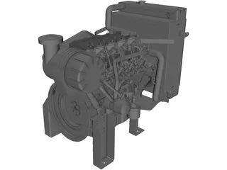 Isuzu 4LE1 Auxilary Engine 3D Model