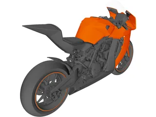 KTM 1190 RC8 R Track 3D Model