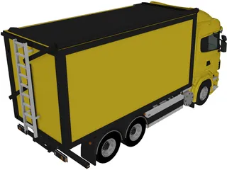 Scania R730 Box Truck (2010) 3D Model