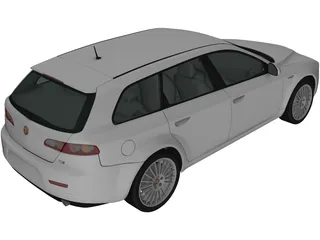 Alfa-Romeo 159 Sportwagon (2011) 3D Model