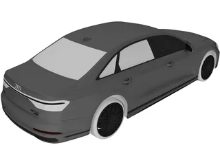 Audi A8 Long (2022) 3D Model