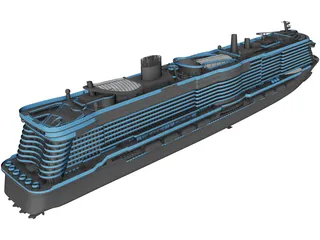 Costa Smeralda Cruise Ship 3D Model