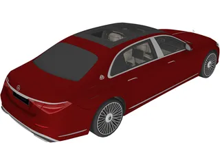 Mercedes-Maybach S-Class (2022) 3D Model