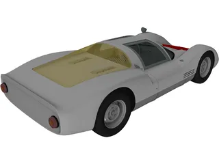 Porsche 906 Carrera 6 Coupe (1966) 3D Model