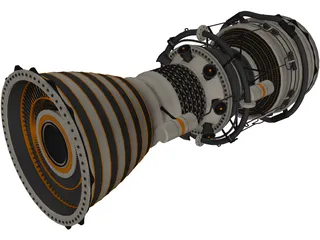 Jet Engine 3D Model