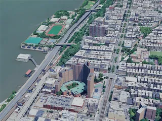 New York City, Upper Manhattan, USA (2024) 3D Model