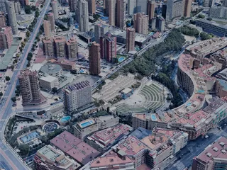 Benidorm City, Spain (2023) 3D Model